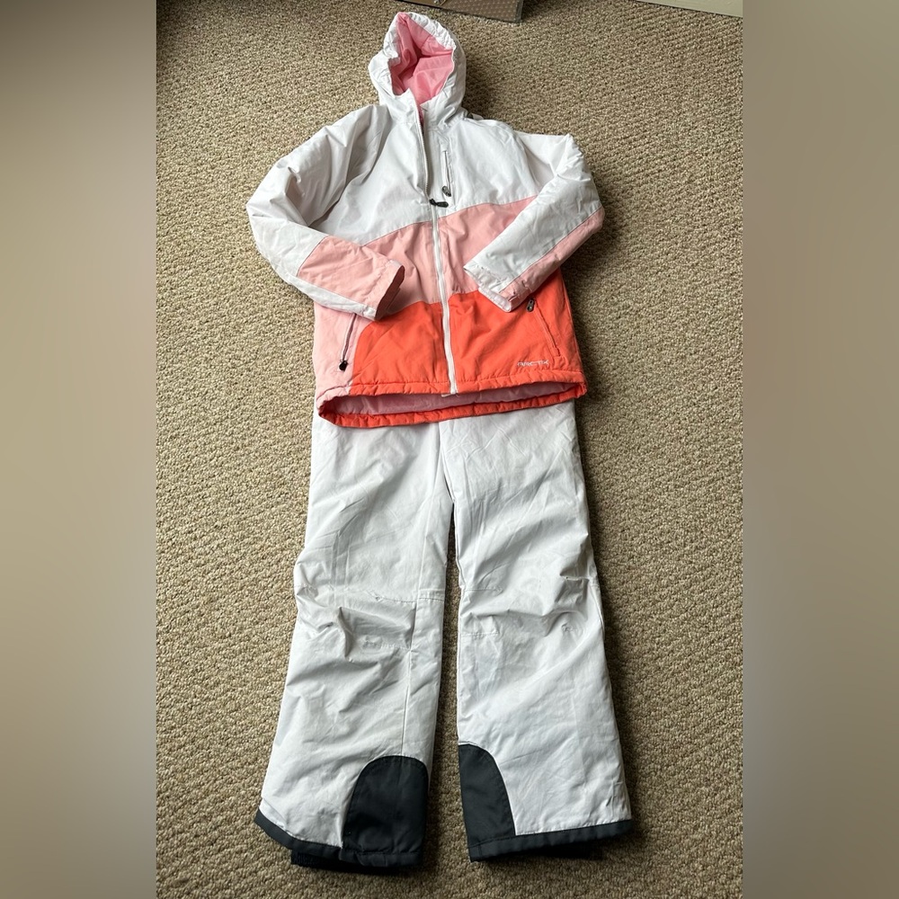 Arctix Girls Matching Set - Pink, White, and Orange